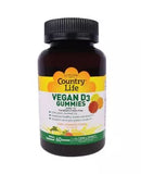 Country Life Vegan D3 1000IU Gummies 60's