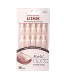 Kiss Salon Acrylic Nude French Nails 28's KAN01