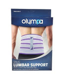 Olympa Snug Lumbar Support with 6 Stays and Massage Pad Cool Grey