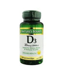 Nature's Bounty Vitamin D3 1000IU Softgels 120's