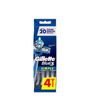 Gillette Blue Simple 3 Disposable Razor 4's 30197