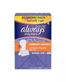 Always Comfort Protect Normal Pantyliners 40's