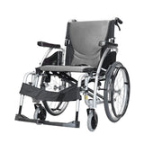 Karma S Ergo Manual Wheel Chair Grey/P Silver18" 115F24Wb