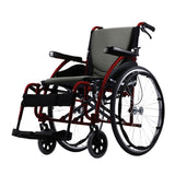 Karma S Ergo Manual Wheel Chair Grey/R Red18" 115F24Wb