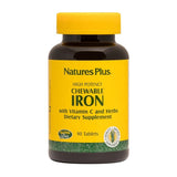Natures Plus Chewable Iron With Vitamin C & Herbs 90 Tablets