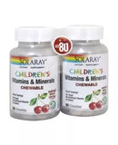 Solaray Children's Vitamins & Minerals Chewables 60's 1+1 Promo Pack