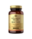 Solgar Vitamin C 500 mg With Rose Hips Tablets 100's