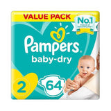 Pampers New Born Size 2 Value Pack 64's