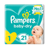 Pampers Active Baby Size 1 Newborn Carry Pack 21's