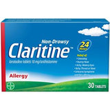 Claritine Tablets - 24-hour Non-drowsy Allergy Relief - Loratadine 10mg, Tablets 30's