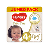 Huggies Extra Care Jumbo Pack Size 4+ 64's