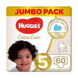 Huggies Extra Care Jumbo Pack Size 5 60's