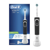 Braun Oral B Vitality-100 Cross Action Rechargeable Black Toothbrush-D100.413.1