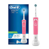 Braun Oral B Vitality-100 3d White Rechargeable Toothbrush-D100.413.1 Pink