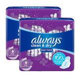 Always Maxi Thick Pads 30's Dual Pack