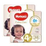 Huggies Extra Care Size 4+ 38's Twin Pack