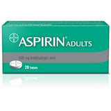 Aspirin 500 Tablets with 500 mg Acetylsalicylic Acid for Fever, and Mild to Moderate Pain Tablets 20's