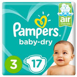 Pampers Baby-Dry Diapers Size 3 Midi 6-10kg Carry Pack 17's
