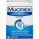 Mucinex Expectorant Extended-Release Bi-Layer Tablets 20's