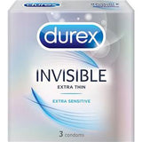 Durex Invisible Extra Thin Condoms 3's