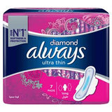 Always Diamond Ultra Thin Large Sanitary Pads 7's