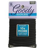 Goody Ouchless Braided Elastics Black 15's