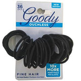 Goody Ouchless Black 2mm Elastics 36's