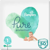 Pampers Pure Protection Diapers Size 1 2-5kg 50's