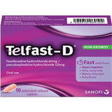 Telfast D 60mg/120mg Tablets 10's