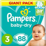 Pampers Baby-Dry Diapers Size 3 Midi 6-10kg Giant Pack 88's