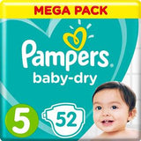 Pampers Baby-Dry Diapers Size 5 Junior 11-16 kg Mega Pack 52's