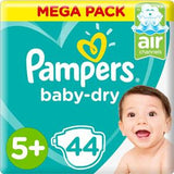 Pampers Baby-Dry Diapers Size 5+ Junior+ 12-17kg Mega Pack 44's