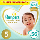 Pampers Premium Care Diapers Size 5 Junior 11-16 kg Super Saver Pack 56's