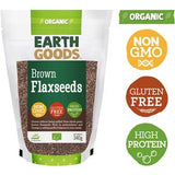 Earth Goods Organic brown Flaxseeds NON-GMO Gluten-Free High Protein 340g