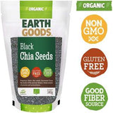 Earth Goods Organic black Chia Seeds NON-GMO Gluten-Free Good Fiber Source 340g