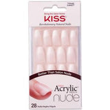 Kiss Salon Acrylic Nude French Nails Coffin Shape