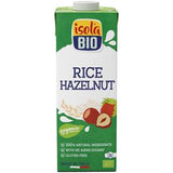 Isola Bio 100% Organic Rice Hazelnut Plant Based Milk 1L