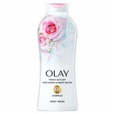 Olay Fresh Outlast Body Wash Rose Water & Sweet Nectar 650ml