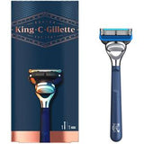 King C. Gillette Men's 5 Blade Shave and Edging Razor with Built In Single Blade Precision Trimmer and Premium Handle