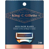 King C. Gillette Men's Neck Shaving Razor Blade with Skinguard and Gillette's Best and Sharpest Stainless Steel Platinum Coated Blades Refills Pack of 3's
