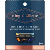 King C. Gillette Men's Refill Shave and Edging Razor Blades Refills Pack of 3's