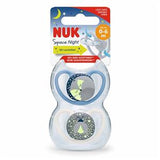 NUK Space Night Silicone Soother 0-6m 2's