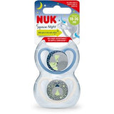 NUK Space Night Silicone Soother 6-18m 2's