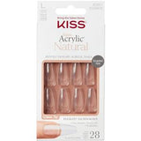 Kiss Salon Acrylic Natural Nails Long Sculpted Coffin KSAN06C 29g