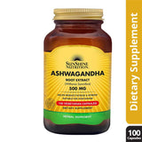 Sunshine Nutrition's Ashwagandha 500 mg Vegetable  Capsules 100's