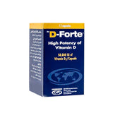 D Forte 50000 IU Vitamin D2 Capsules 12's Bottle