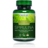 Natures Aid Organic Spirulina 500 mg 90 Vegetable Capsule