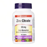 Webber Naturals Zinc Citrate 50 Mg 180S